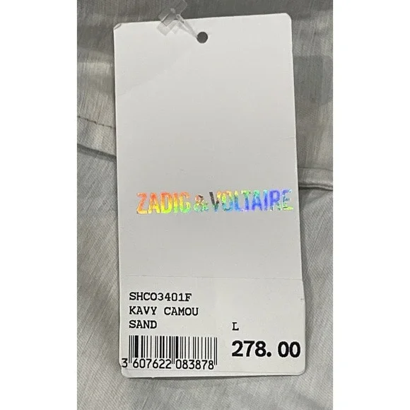 NWT Zadig & Voltaire Women's Kavy Camou Jacket camouflage Military Jacket Size L - Picture 10 of 16